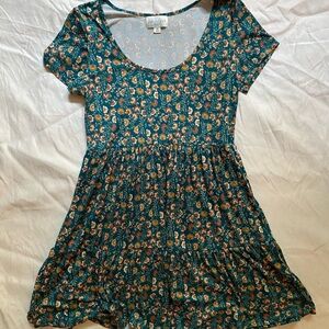 Jun &‎ Ivy Floral Teal Mini Sundress Size Medium​